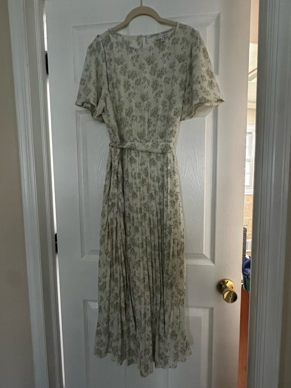 Baltic Born Prim Pleated Midi Dress | Vintage Olive | Size XL | NWT - Picture 2 of 4